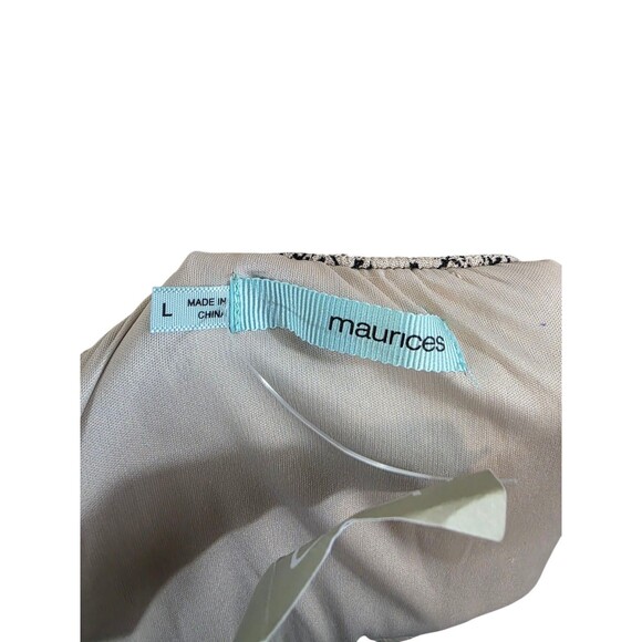 Maurices Dress Womans Large Tan Boho Aztec Southwest Off Shoulder NWT - Picture 9 of 12